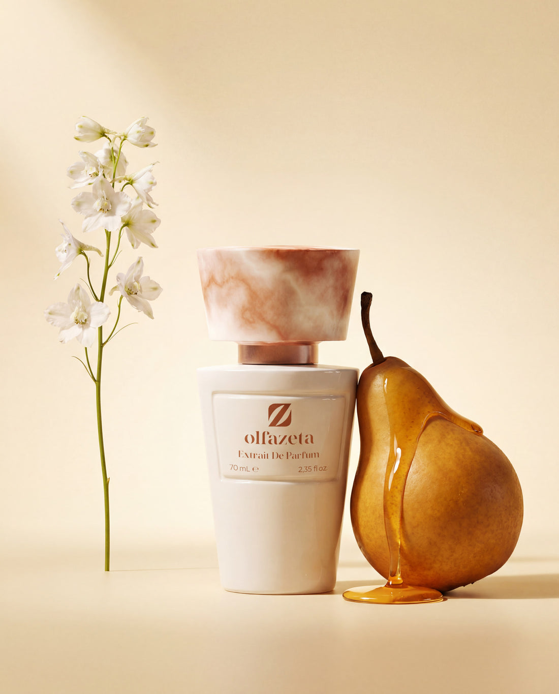 Olfazeta Millésime perfume extract white bottle